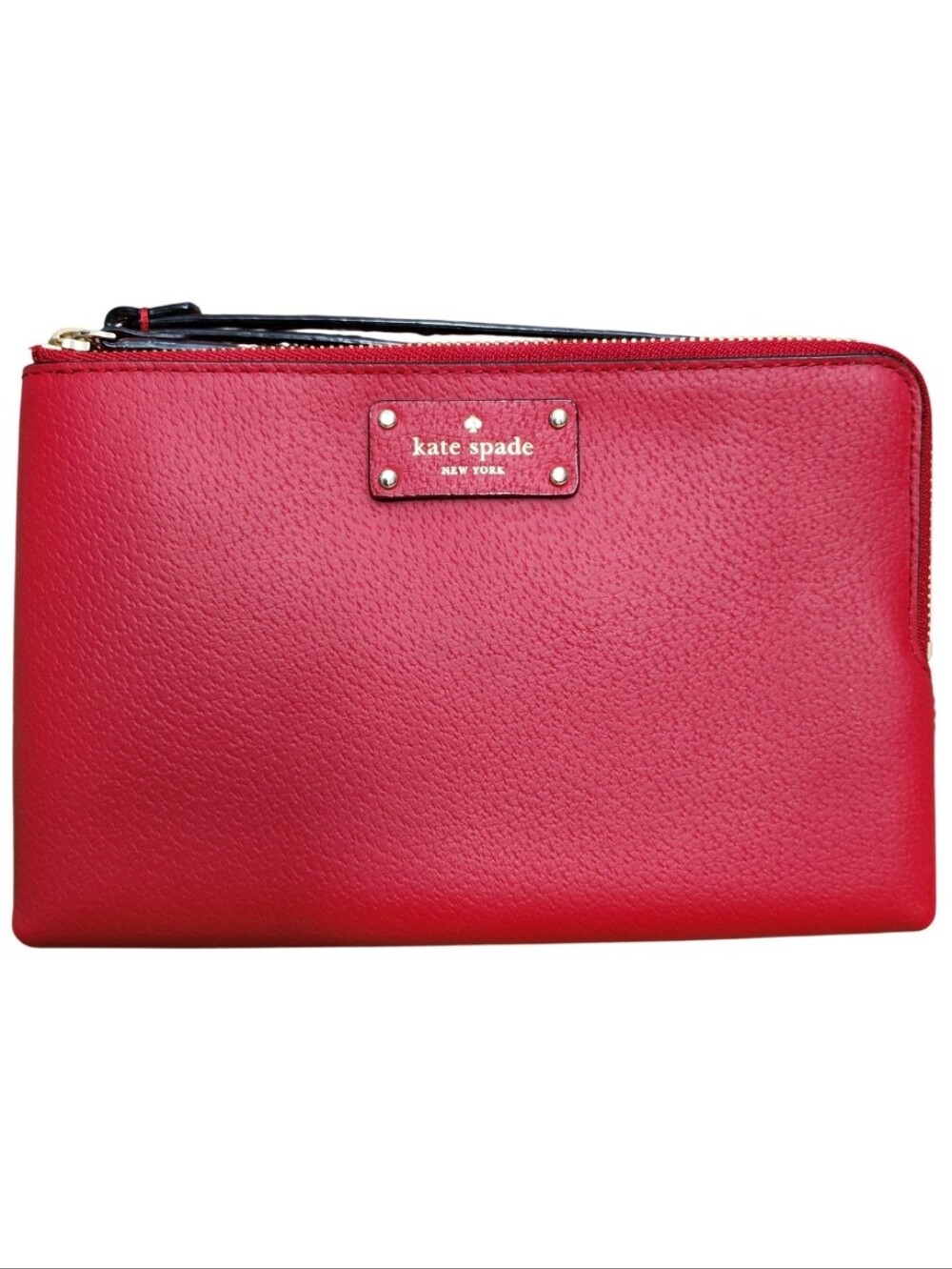 Kate Spade Red Leather Double Zip Wristlet